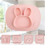 Talerzyk dla dzieci silikonowy do karmienia Królik Ricokids