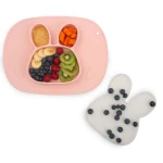 Talerzyk dla dzieci silikonowy do karmienia Królik Ricokids