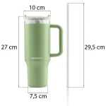 Termos próżniowy kubek ze słomką 1180 ml Berdsen zielony