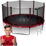 Trampolina ogrodowa 12ft/374cm z siatką zewnętrzną i drabinką Neo-Sport