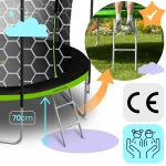 Trampolina ogrodowa 12ft/374cm z siatką wewnętrzną i drabinką Neo-Sport