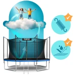 Trampolina ogrodowa 12ft/374cm z siatką wewnętrzną i drabinką Neo-Sport