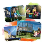 Trampolina ogrodowa 14ft/435cm z siatką zewnętrzną i drabinką Neo-Sport   Maszyna do baniek GRATIS