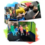 Trampolina ogrodowa 14ft/435cm z siatką zewnętrzną i drabinką Neo-Sport   Maszyna do baniek GRATIS