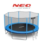 Trampolina ogrodowa 14ft/435cm z siatką zewnętrzną i drabinką Neo-Sport   Maszyna do baniek GRATIS
