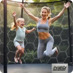 Trampolina ogrodowa 14ft/435cm z siatką wewnętrzną i drabinką Neo-Sport