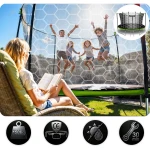 Trampolina ogrodowa 15ft/465cm z siatką wewnętrzną i drabinką Neo-Sport
