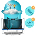 Trampolina ogrodowa 15ft/465cm z siatką wewnętrzną i drabinką Neo-Sport