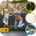 Trampolina ogrodowa 8ft/252cm z siatką wewnętrzną i drabinką Neo-Sport