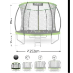 Trampolina ogrodowa profilowana 8ft/252cm z siatką wewnętrzną Neo-Sport