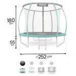 Trampolina ogrodowa profilowana 8ft/252cm z siatką wewnętrzną Neo-Sport