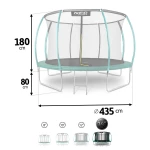 Trampolina ogrodowa profilowana 14ft/435cm z siatką wewnętrzną Neo-Sport