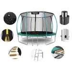 Trampolina ogrodowa profilowana 12ft/374cm z siatką wewnętrzną Neo-Sport