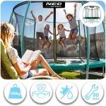 Trampolina ogrodowa profilowana 12ft/374cm z siatką wewnętrzną Neo-Sport