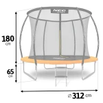 Trampolina ogrodowa profilowana 10ft/312cmz siatką wewnętrzną Neo-Sport