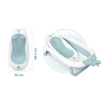 Wanienka dla niemowląt z termometrem i wkładką  RK-282 biało-niebieska