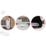 Wanienka dla niemowląt z termometrem i wkładką  RK-282 biało-różowa