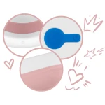 Wanienka dla niemowląt z termometrem i wkładką  RK-282 biało-różowa