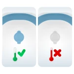 Wanienka składana dla dzieci, niemowląt ze stelażem, termometrem i wkładką Ricokids RK-287 biało-niebieska