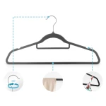 Welurowe wieszaki na ubrania 20szt MS-859 Massido