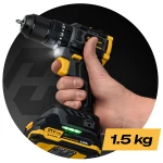 Wiertarko-wkrętarka akumulatorowa z udarem Humberg 21V HM-432