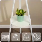 Wieszak na ubrania metalowy z półką stojący Massido MS-869