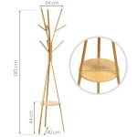 Wieszak na ubrania metalowy z półką stojący Massido MS-869