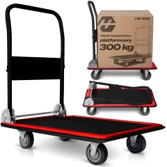 Wózek transportowy platformowy HM-506 czarno-czerwony