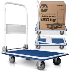 Wózek transportowy ręczny HM-505 biało-niebieski