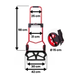 Wózek transportowy składany taczkowy młynarka magazynowy 100kg Humberg HM-517