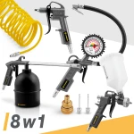 Zestaw narzędzi pneumatycznych 8 elementów do kompresora sprężarki Humberbg HM-256