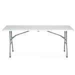 Zestaw cateringowy ogrodowy składany stół + 2 ławki 180 cm Plonos biały