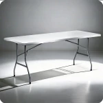 Zestaw cateringowy ogrodowy składany stół + 2 ławki 180 cm Plonos biały