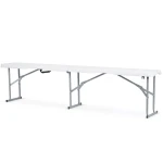 Zestaw cateringowy ogrodowy składany stół + 2 ławki 180 cm Plonos biały