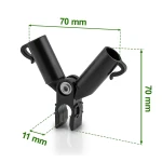 Złączki do tyczek 11mm typu A do pomidorów roślin Plonos PL-941 czarne 4szt 