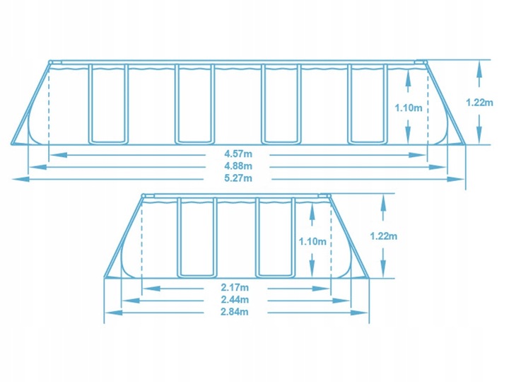 488 x 244 x 122 cm bestway 56670